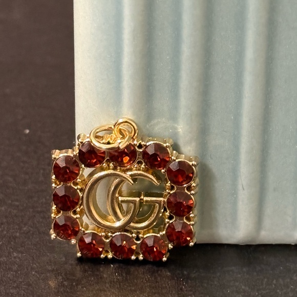 Gucci Gold and Dark Orange Red Zipper Pull Charm - Picture 1 of 6